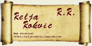 Relja Rokvić vizit kartica
